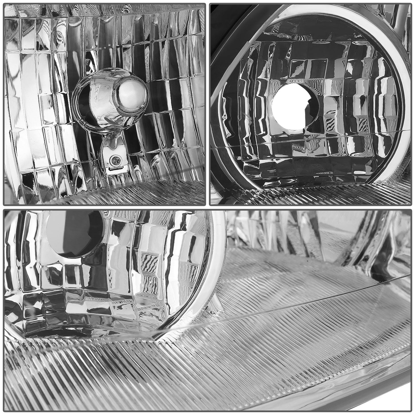 FAROS 05-07 FORD FOCUS - OE STYLE - CHROME HOUSING / CLEAR CORNER - 9007 LOW BEAM / HIGH BEAM