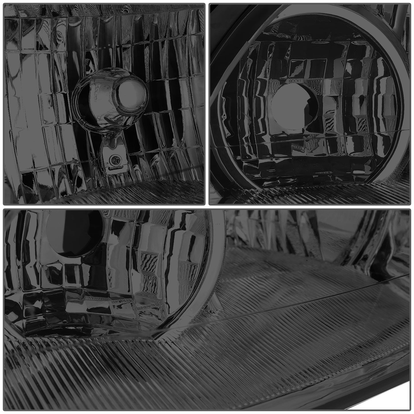 FAROS 05-07 FORD FOCUS - OE STYLE - CHROME HOUSING / SMOKED LENS / CLEAR CORNER - 9007 LOW BEAM / HIGH BEAM