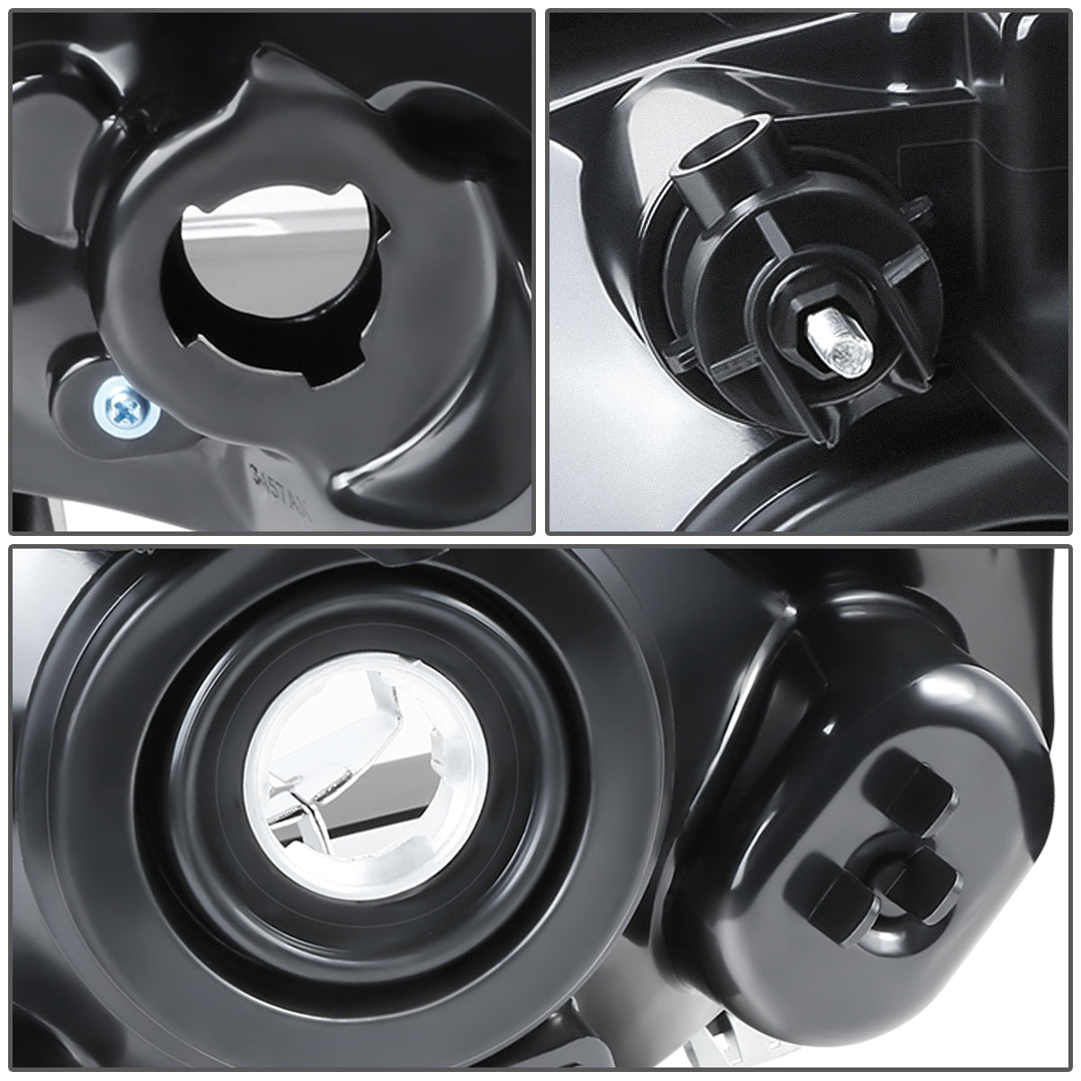 FAROS 08-11 FORD FOCUS - OE STYLE - H13 HIGH/LOW BEAM / 168 SIDE MARKER - FITS SEDAN / COUPE MODELS - BLACK HOUSING / CLEAR CORNER