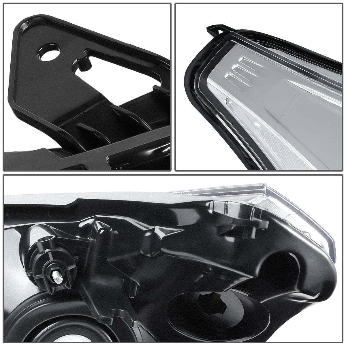 FAROS 08-11 FORD FOCUS - OE STYLE - H13 HIGH/LOW BEAM / 168 SIDE MARKER - FITS SEDAN / COUPE MODELS - CHROME HOUSING / CLEAR CORNER