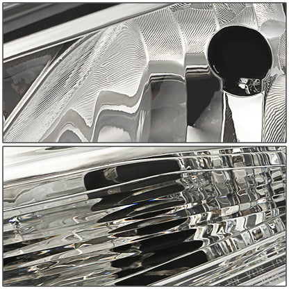 FAROS 12-14 FORD FOCUS 4-DOOR - FITS MODELS WITH HALOGEN HEADLIGHTS - H7 LOW BEAM / H1 HIGH BEAM - CHROME HOUSING / AMBER CORNER