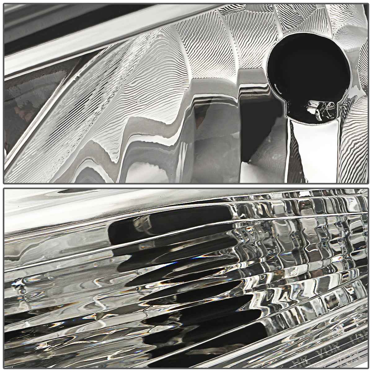 FAROS 12-14 FORD FOCUS 4-DOOR - FITS MODELS WITH HALOGEN HEADLIGHTS - H7 LOW BEAM / H1 HIGH BEAM - CHROME HOUSING / CLEAR CORNER