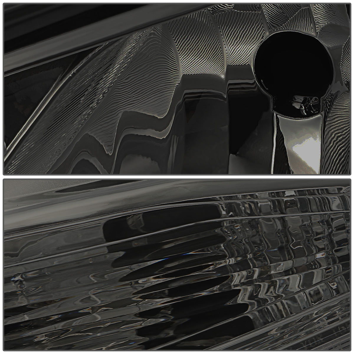 FAROS 12-14 FORD FOCUS 4-DOOR - FITS MODELS WITH HALOGEN HEADLIGHTS - H7 LOW BEAM / H1 HIGH BEAM - SMOKE HOUSING / AMBER CORNER