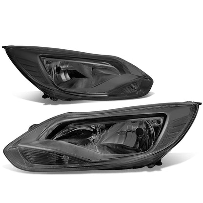 FAROS 12-14 FORD FOCUS 4-DOOR - FITS MODELS WITH HALOGEN HEADLIGHTS - H7 LOW BEAM / H1 HIGH BEAM - SMOKE HOUSING / CLEAR CORNER