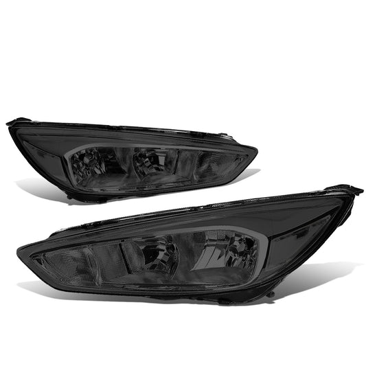 FAROS 15-17 FORD FOCUS 4-DOOR - FITS HALOGEN AND NON-ELECTRIC MODELS ONLY - H11 LOW BEAM / H1 HIGH BEAM - SMOKE HOUSING / CLEAR CORNER