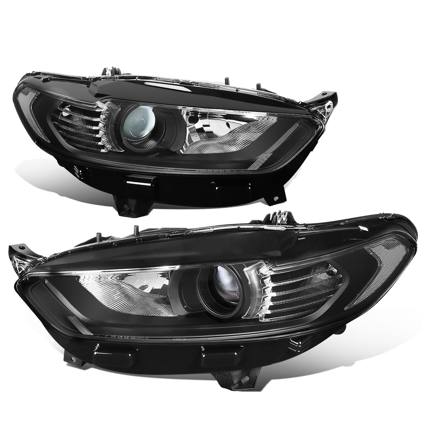 FAROS 13-16 FORD FUSION - PROJECTOR - OE STYLE - H11 LOW BEAM / H7 HIGH BEAM - BLACK HOUSING / CLEAR CORNER