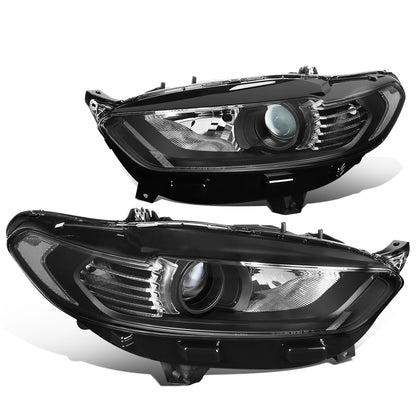 FAROS 13-16 FORD FUSION - PROJECTOR - OE STYLE - H11 LOW BEAM / H7 HIGH BEAM - BLACK HOUSING / CLEAR CORNER