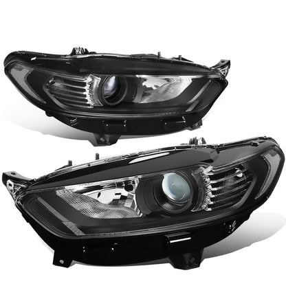 FAROS 13-16 FORD FUSION - PROJECTOR - OE STYLE - H11 LOW BEAM / H7 HIGH BEAM - BLACK HOUSING / CLEAR CORNER