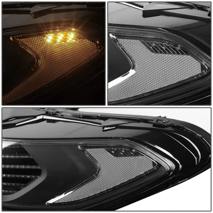 FAROS 13-16 FORD FUSION - PROJECTOR - OE STYLE - H11 LOW BEAM / H7 HIGH BEAM - BLACK HOUSING / CLEAR CORNER