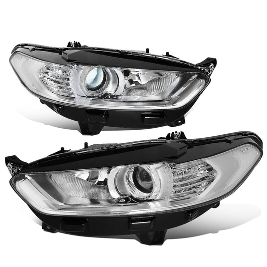 FAROS 13-16 FORD FUSION - PROJECTOR - OE STYLE - H11 LOW BEAM / H7 HIGH BEAM - CHROME HOUSING / CLEAR CORNER