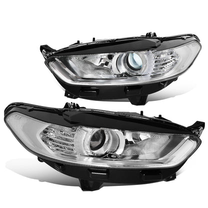 FAROS 13-16 FORD FUSION - PROJECTOR - OE STYLE - H11 LOW BEAM / H7 HIGH BEAM - CHROME HOUSING / CLEAR CORNER