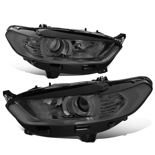 FAROS 13-16 FORD FUSION - PROJECTOR - OE STYLE - H11 LOW BEAM / H7 HIGH BEAM - CHROME HOUSING / SMOKED LENS / CLEAR CORNER