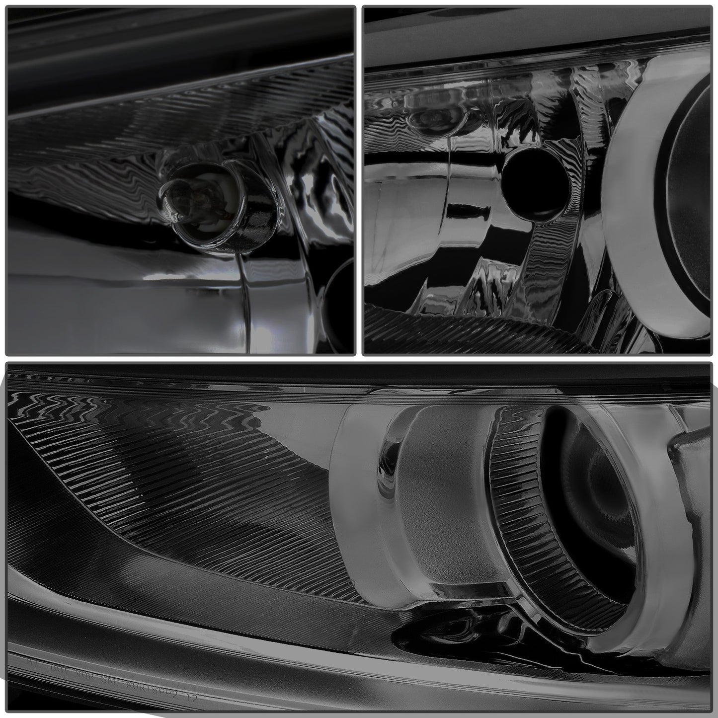 FAROS 13-16 FORD FUSION - PROJECTOR - OE STYLE - H11 LOW BEAM / H7 HIGH BEAM - CHROME HOUSING / SMOKED LENS / CLEAR CORNER