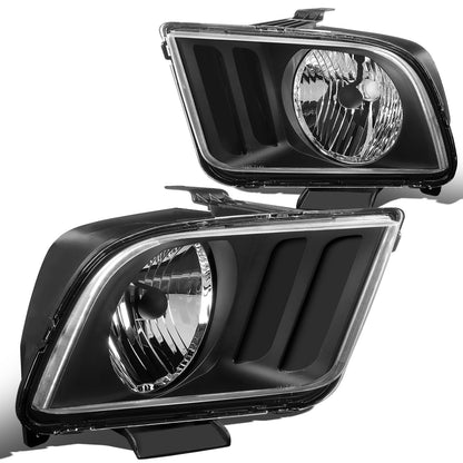 FAROS 05-09 FORD MUSTANG 2-DOOR - DOES NOT FIT SHELBY GT500 MODELS - BLACK HOUSING / CLEAR CORNER - H13 LOW BEAM / HIGH BEAM