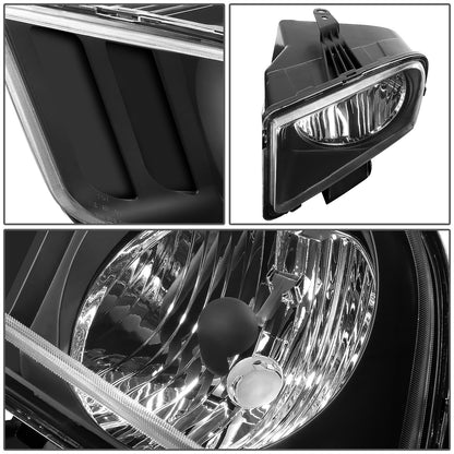 FAROS 05-09 FORD MUSTANG 2-DOOR - DOES NOT FIT SHELBY GT500 MODELS - BLACK HOUSING / CLEAR CORNER - H13 LOW BEAM / HIGH BEAM