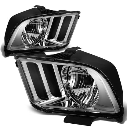 FAROS 05-09 FORD MUSTANG 2-DOOR - DOES NOT FIT SHELBY GT500 MODELS - CHROME HOUSING / CLEAR CORNER - H13 LOW BEAM / HIGH BEAM