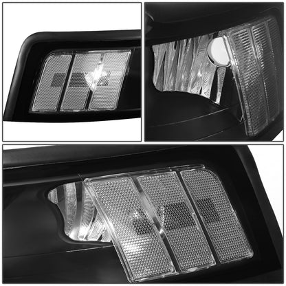 FAROS 99-04 FORD MUSTANG 2-DOOR - H13 LOW BEAM / HIGH BEAM - BLACK HOUSING / CLEAR CORNER