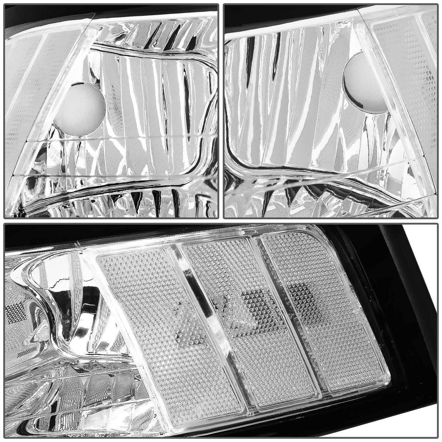 FAROS 99-04 FORD MUSTANG 2-DOOR - H13 LOW BEAM / HIGH BEAM - CHROME HOUSING / CLEAR CORNER