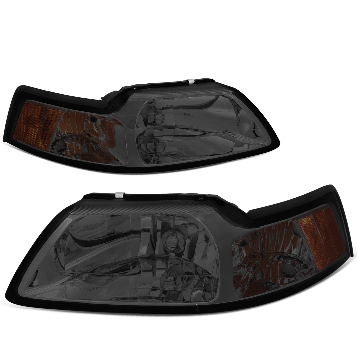 FAROS 99-04 FORD MUSTANG 2-DOOR - H13 LOW BEAM / HIGH BEAM - SMOKE HOUSING / AMBER CORNER
