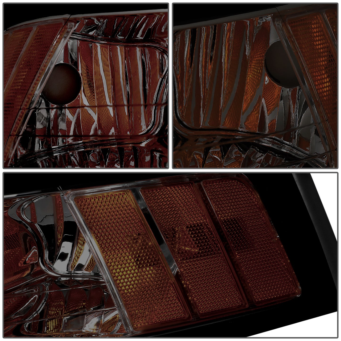 FAROS 99-04 FORD MUSTANG 2-DOOR - H13 LOW BEAM / HIGH BEAM - SMOKE HOUSING / AMBER CORNER