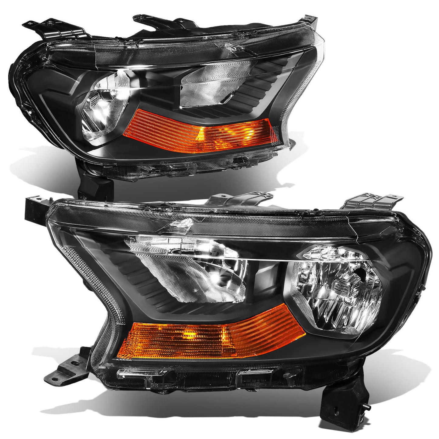 FAROS 19-23 FORD RANGER XL, XLT - FITS HALOGEN HEADLIGHT MODELS ONLY - BLACK HOUSING / AMBER CORNER
