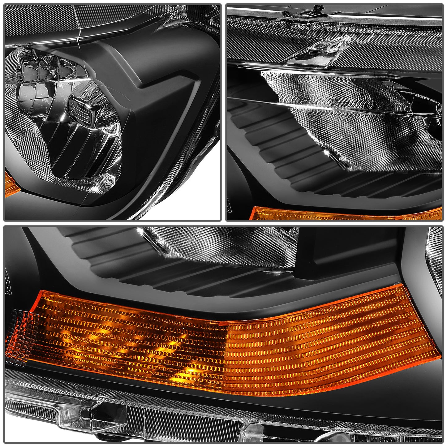 FAROS 19-23 FORD RANGER XL, XLT - FITS HALOGEN HEADLIGHT MODELS ONLY - BLACK HOUSING / AMBER CORNER