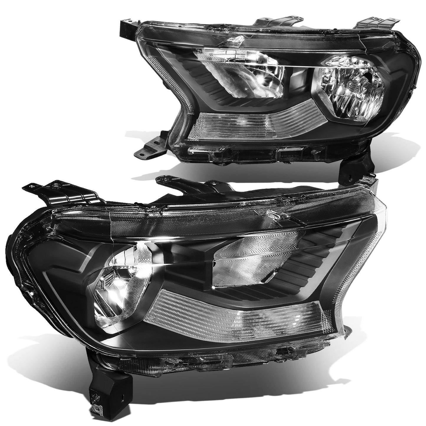FAROS 19-23 FORD RANGER XL, XLT - FITS HALOGEN HEADLIGHT MODELS ONLY - BLACK HOUSING / CLEAR CORNER