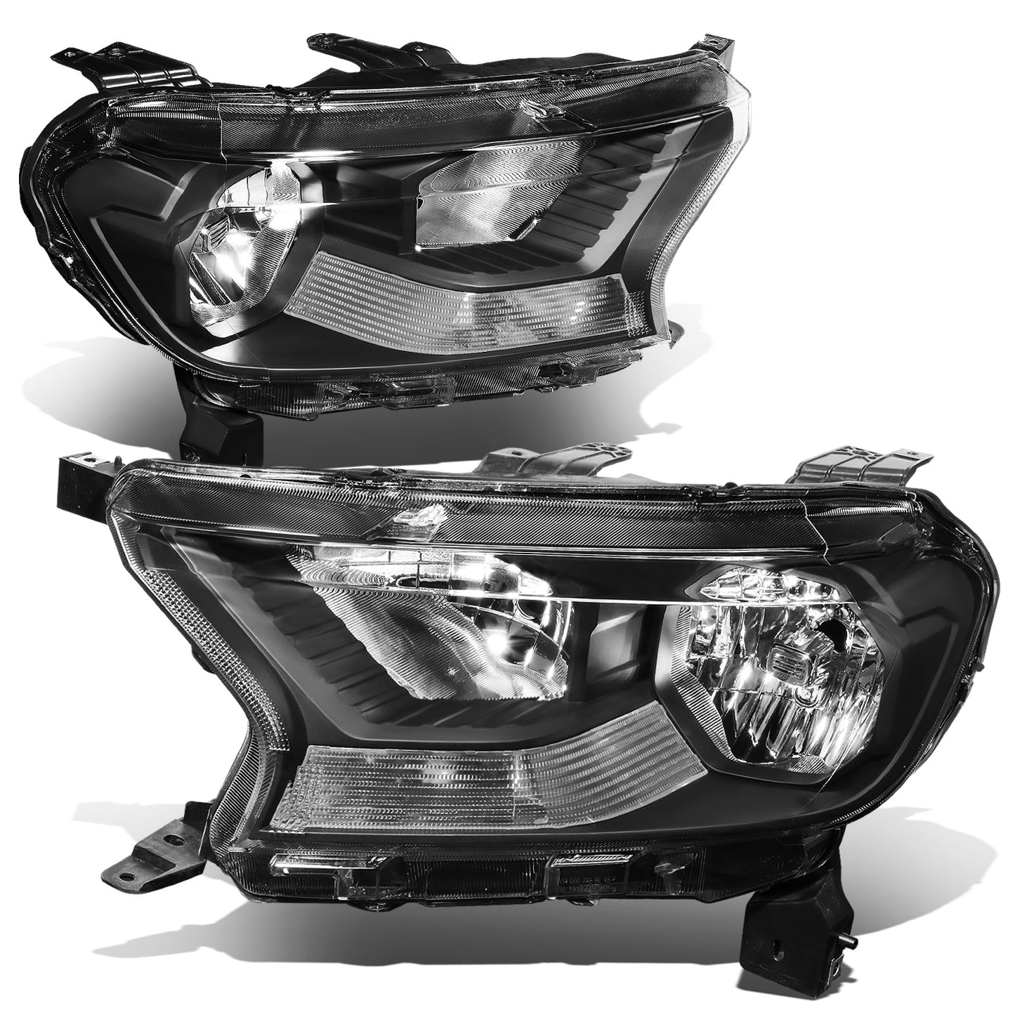 FAROS 19-23 FORD RANGER XL, XLT - FITS HALOGEN HEADLIGHT MODELS ONLY - BLACK HOUSING / CLEAR CORNER