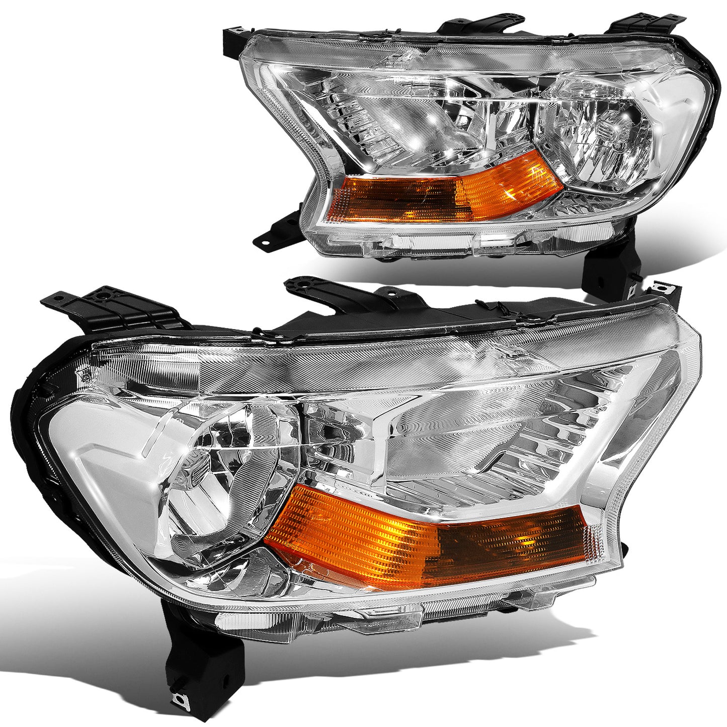 FAROS 19-23 FORD RANGER XL, XLT - FITS HALOGEN HEADLIGHT MODELS ONLY - CHROME HOUSING / AMBER CORNER