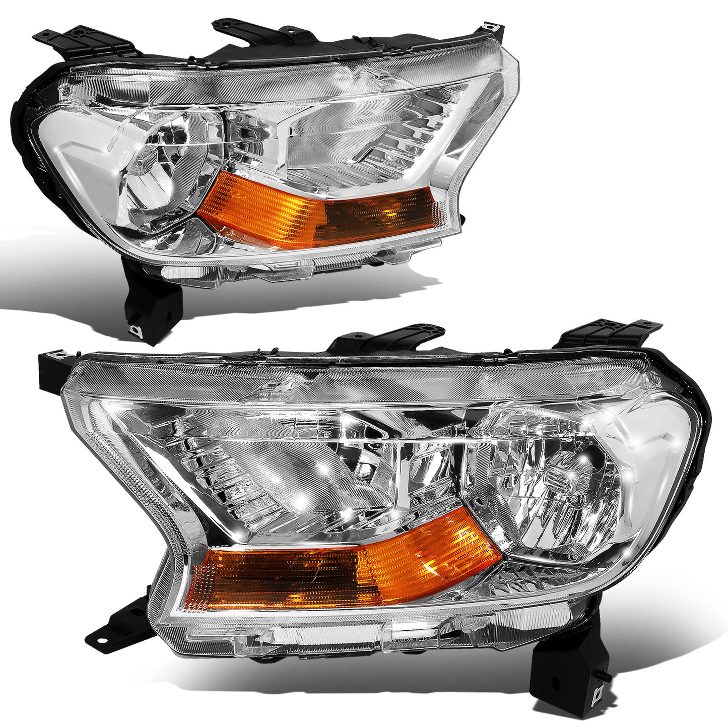 FAROS 19-23 FORD RANGER XL, XLT - FITS HALOGEN HEADLIGHT MODELS ONLY - CHROME HOUSING / AMBER CORNER