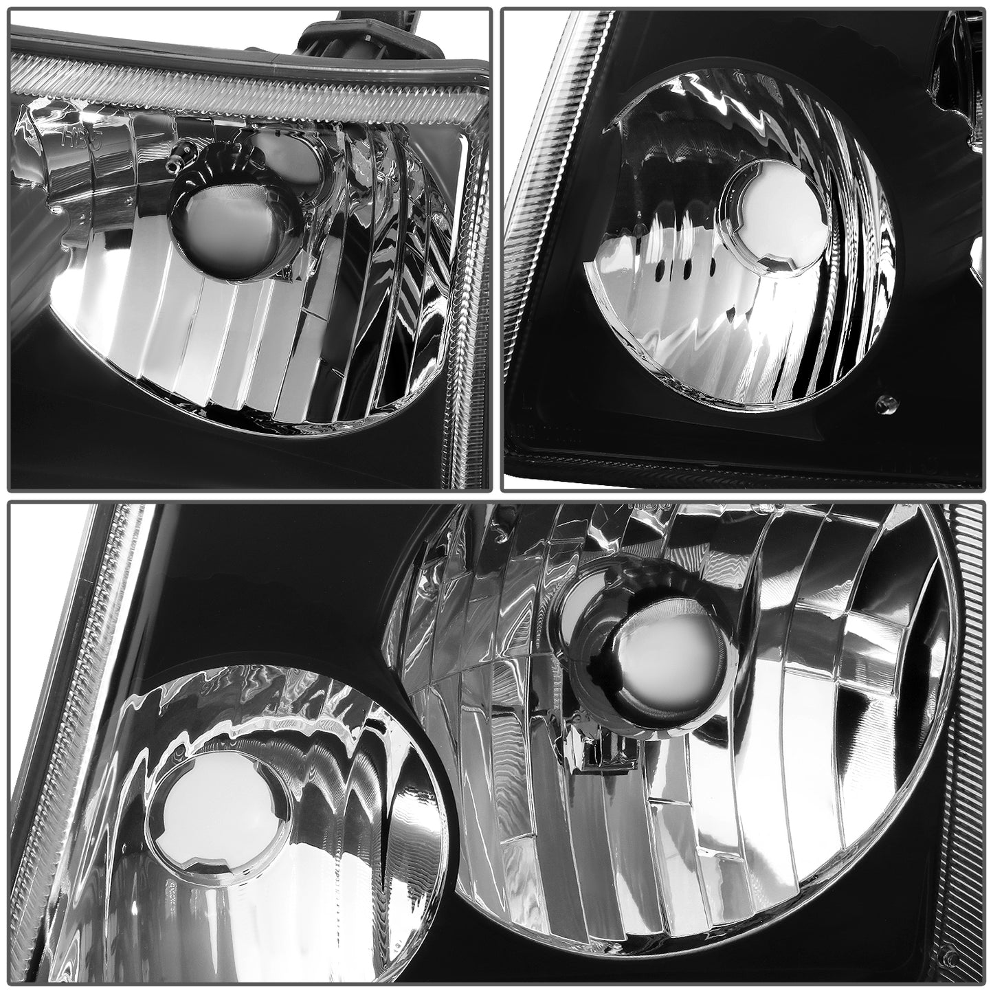 FAROS 01-11 FORD RANGER 2/4-DOOR - 4PC - 9007 LOW BEAM / HIGH BEAM - BLACK HOUSING / CLEAR CORNER