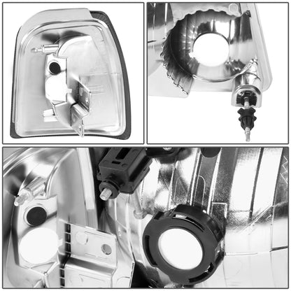 FAROS 01-11 FORD RANGER 2/4-DOOR - 4PC - 9007 LOW BEAM / HIGH BEAM - SMOKE HOUSING / CLEAR CORNER