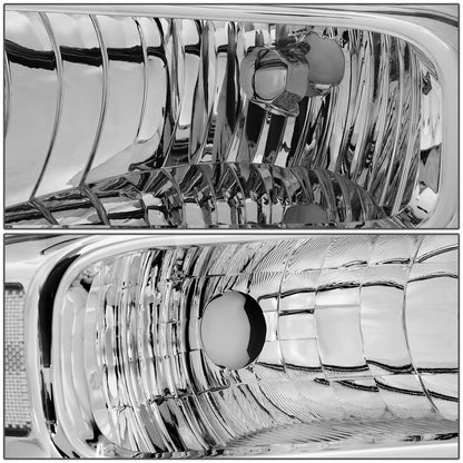 FAROS 05-07 FORD F-250, F-350, F-450, F-550 2/4-DOOR SUPER DUTY - H13 LOW BEAM / HIGH BEAM - CHROME HOUSING / CLEAR CORNER