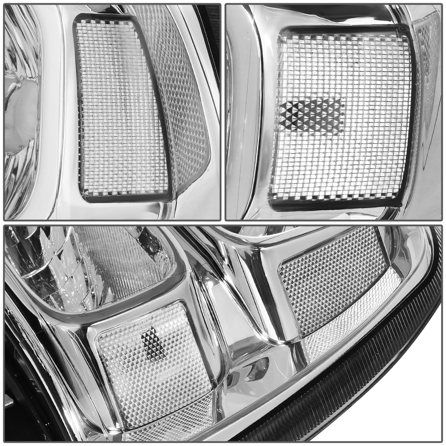 FAROS 05-07 FORD F-250, F-350, F-450, F-550 2/4-DOOR SUPER DUTY - H13 LOW BEAM / HIGH BEAM - CHROME HOUSING / CLEAR CORNER
