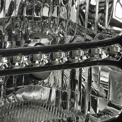 FAROS 05-07 FORD F-250, F-350, F-450, F-550 2/4-DOOR SUPER DUTY - H13 LOW BEAM / HIGH BEAM - LED - SMOKE HOUSING / AMBER CORNER