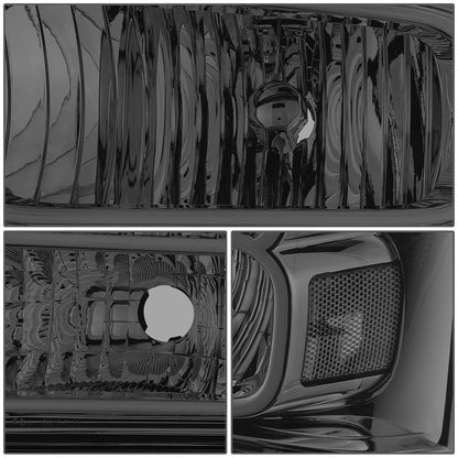 FAROS 05-07 FORD F-250, F-350, F-450, F-550 2/4-DOOR SUPER DUTY - H13 LOW BEAM / HIGH BEAM - LED - SMOKE HOUSING / CLEAR CORNER