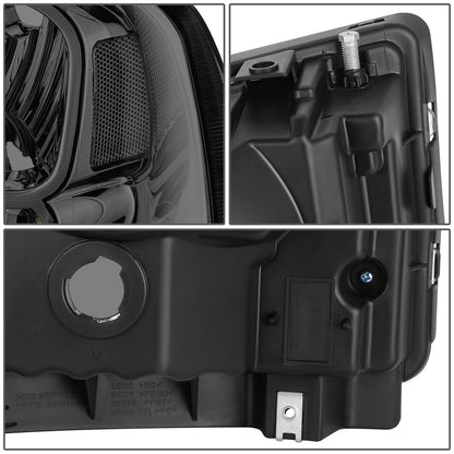 FAROS 05-07 FORD F-250, F-350, F-450, F-550 2/4-DOOR SUPER DUTY - H13 LOW BEAM / HIGH BEAM - LED - SMOKE HOUSING / CLEAR CORNER