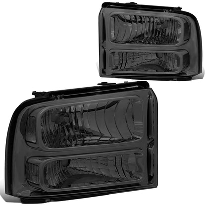 FAROS 05-07 FORD F-250, F-350, F-450, F-550 2/4-DOOR SUPER DUTY - H13 LOW BEAM / HIGH BEAM - SMOKE HOUSING / CLEAR CORNER