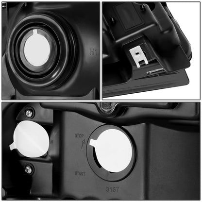 FAROS 05-07 FORD F-250, F-350, F-450, F-550 2/4-DOOR SUPER DUTY - H13 LOW BEAM / HIGH BEAM - SMOKE HOUSING / CLEAR CORNER