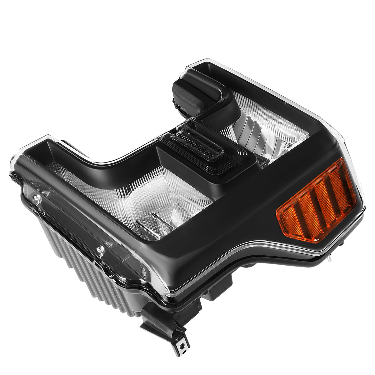 FAROS 17-19 FORD F-250, F-350, F-450, F-550 SUPER DUTY - FITS MODELS WITH HALOGEN HEADLIGHTS ONLY - H13 LOW BEAM / H13 HIGH BEAM - BLACK HOUSING / AMBER CORNER