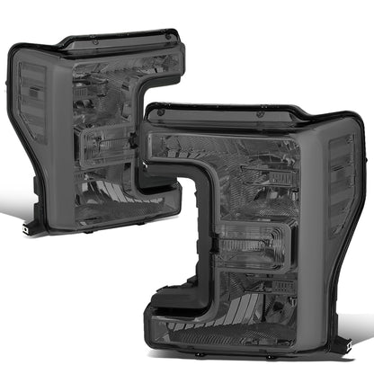 FAROS 17-19 FORD F-250, F-350, F-450, F-550 SUPER DUTY - FITS MODELS WITH HALOGEN HEADLIGHTS ONLY - H13 LOW BEAM / H13 HIGH BEAM - SMOKE HOUSING / CLEAR CORNER