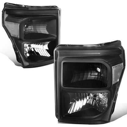 FAROS 11-16 FORD F-250, F-350, F-450, F-550 - SUPER DUTY 2/4-DOOR - H13 LOW BEAM / HIGH BEAM - BLACK HOUSING / CLEAR CORNER
