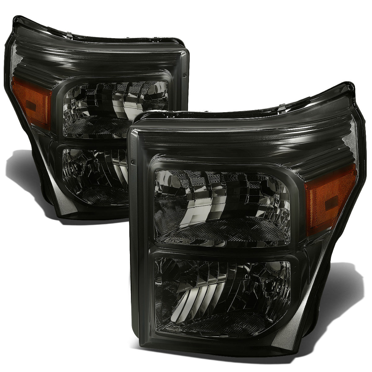 FAROS 11-16 FORD F-250, F-350, F-450, F-550 - SUPER DUTY 2/4-DOOR - H13 LOW BEAM / HIGH BEAM - SMOKE HOUSING / AMBER CORNER