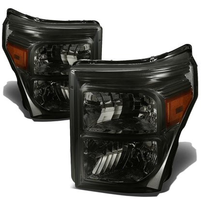FAROS 11-16 FORD F-250, F-350, F-450, F-550 - SUPER DUTY 2/4-DOOR - H13 LOW BEAM / HIGH BEAM - SMOKE HOUSING / AMBER CORNER
