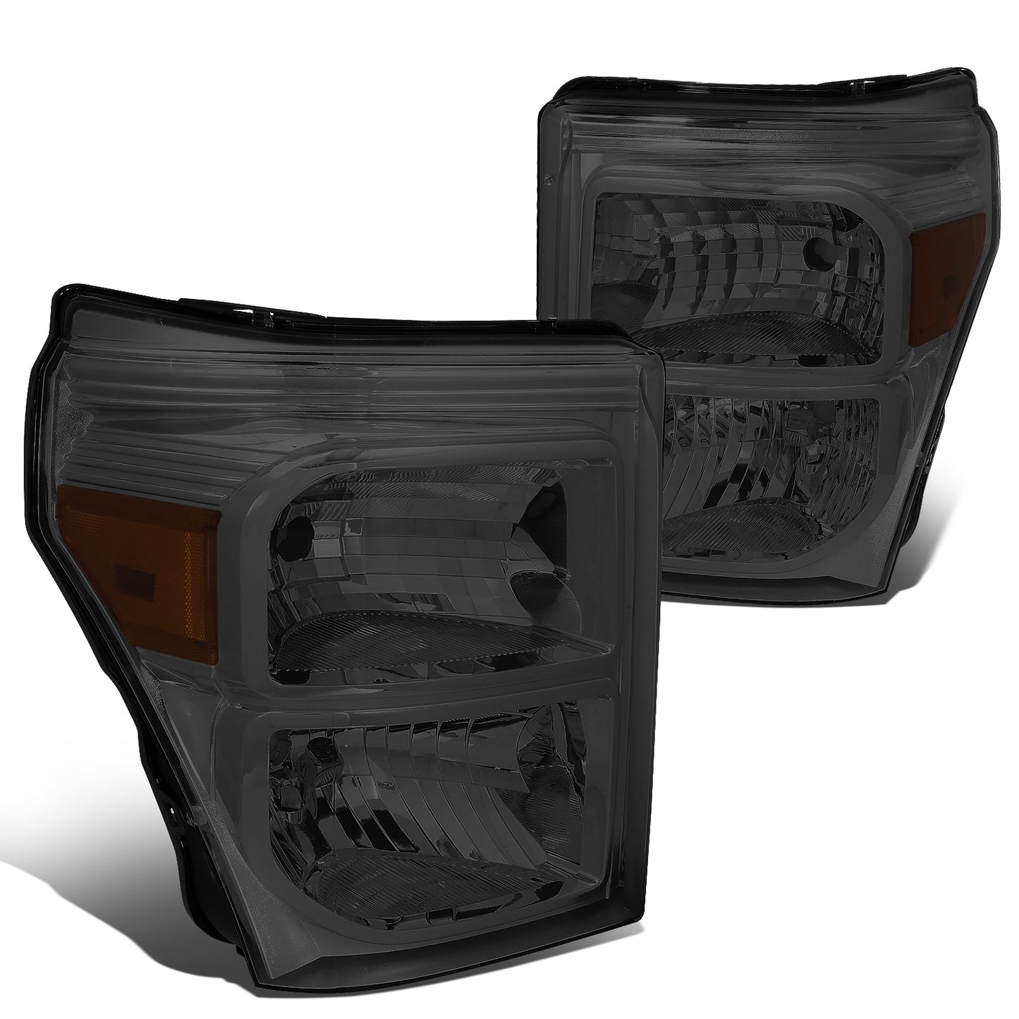 FAROS 11-16 FORD F-250, F-350, F-450, F-550 - SUPER DUTY 2/4-DOOR - H13 LOW BEAM / HIGH BEAM - SMOKE HOUSING / AMBER CORNER