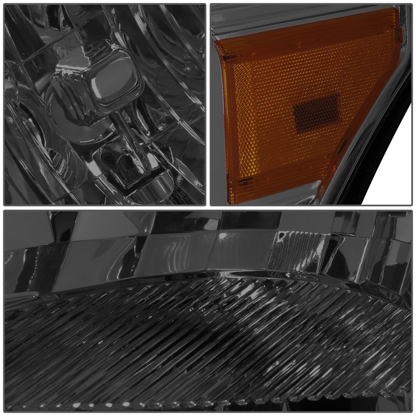 FAROS 11-16 FORD F-250, F-350, F-450, F-550 - SUPER DUTY 2/4-DOOR - H13 LOW BEAM / HIGH BEAM - SMOKE HOUSING / AMBER CORNER