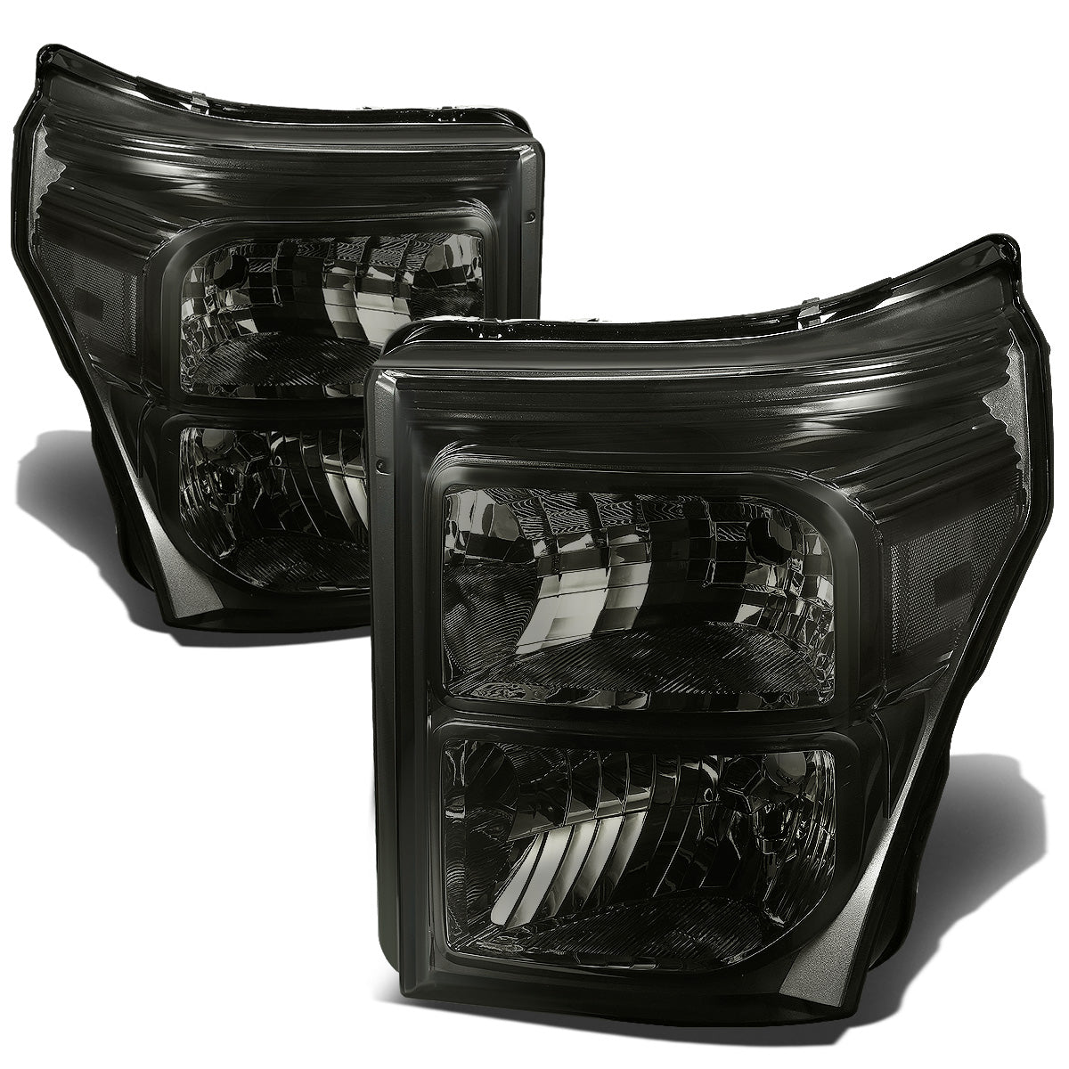 FAROS 11-16 FORD F-250, F-350, F-450, F-550 - SUPER DUTY 2/4-DOOR - H13 LOW BEAM / HIGH BEAM - SMOKE HOUSING / CLEAR CORNER