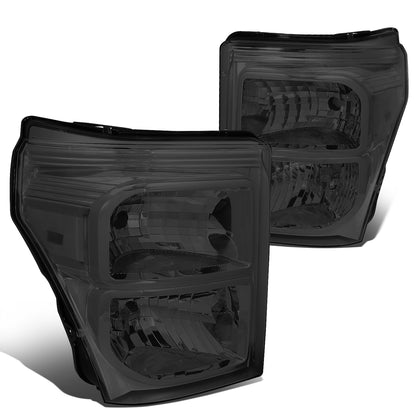 FAROS 11-16 FORD F-250, F-350, F-450, F-550 - SUPER DUTY 2/4-DOOR - H13 LOW BEAM / HIGH BEAM - SMOKE HOUSING / CLEAR CORNER
