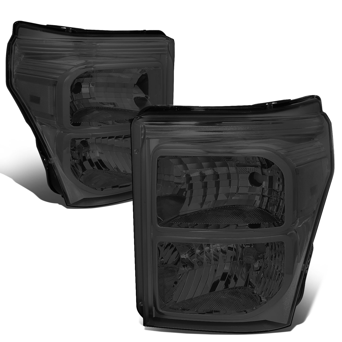 FAROS 11-16 FORD F-250, F-350, F-450, F-550 - SUPER DUTY 2/4-DOOR - H13 LOW BEAM / HIGH BEAM - SMOKE HOUSING / CLEAR CORNER