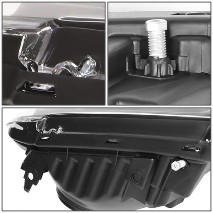 FAROS 05-07 FORD F-250, F-350, F-450, F-550 - SUPER DUTY 2/4-DOOR - H13 LOW BEAM / HIGH BEAM - BLACK HOUSING / AMBER CORNER